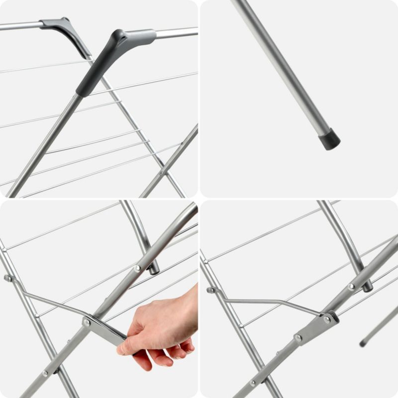 KADAX stående lodret tøjstativ til balkon 138 cm i metal, stabilt
