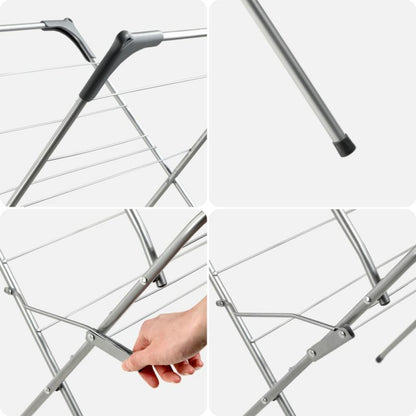 KADAX stående lodret tøjstativ til balkon 138 cm i metal, stabilt