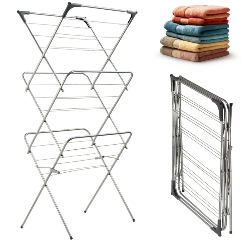 KADAX stående lodret tøjstativ til balkon 138 cm i metal, stabilt