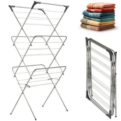 KADAX stående lodret tøjstativ til balkon 138 cm i metal, stabilt