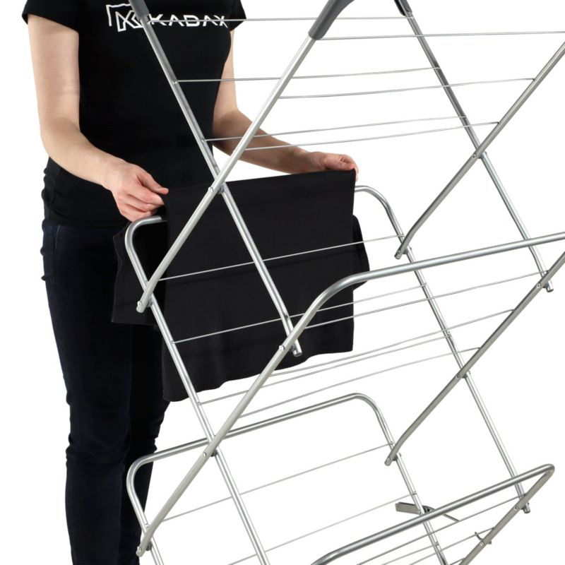 KADAX stående lodret tøjstativ til balkon 138 cm i metal, stabilt