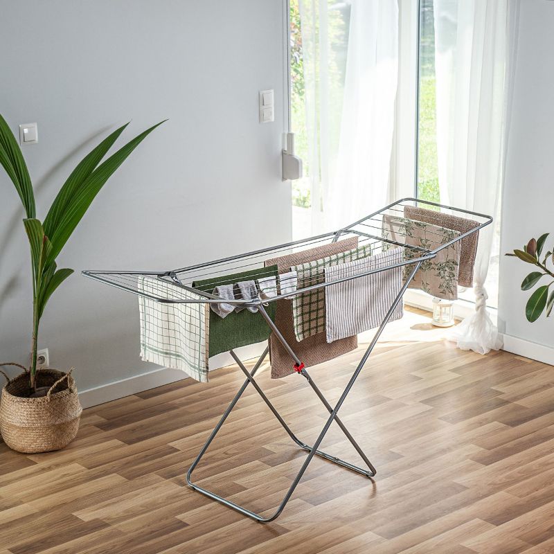Stående Tørrestativ 18 m Sølv 171 x 51 x 97 cm