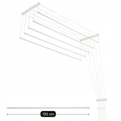 KADAX lofttørrestativ til tøj 5 stænger 130 cm robust og solid