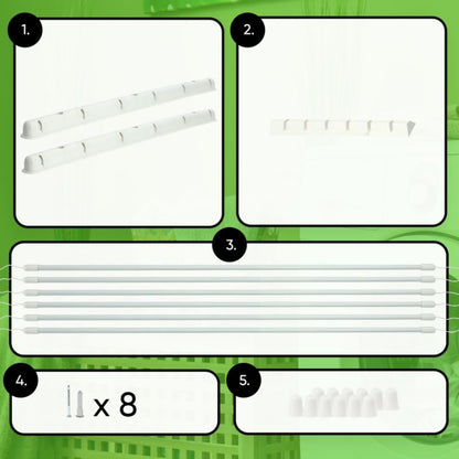 KADAX lofttørrestativ til tøj 6 stænger 170 cm robust og holdbart