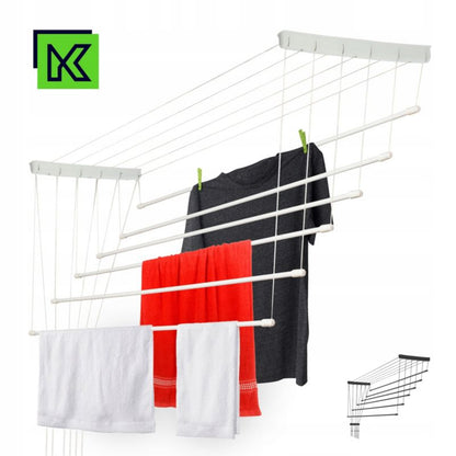 KADAX lofttørrestativ til tøj 6 stænger 170 cm robust og holdbart