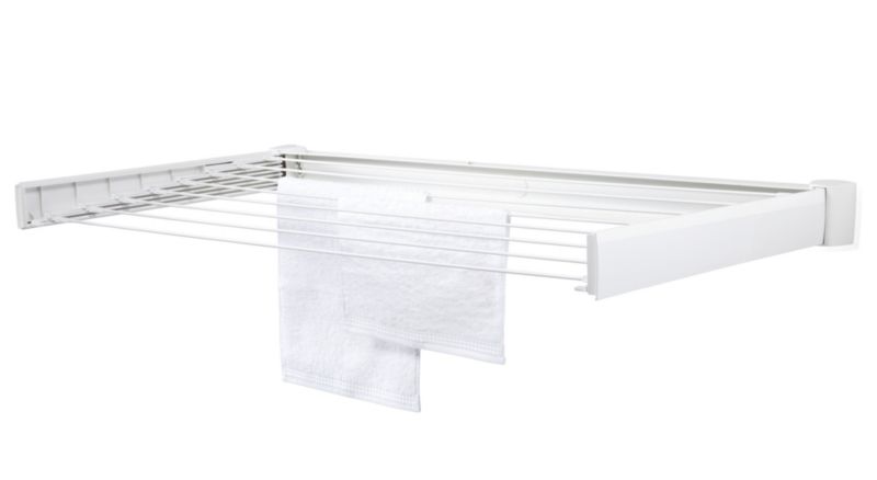Vægmonteret Tørrestativ 8 Stænger 7,2 m Hvid 107,7 cm | 4006501833051