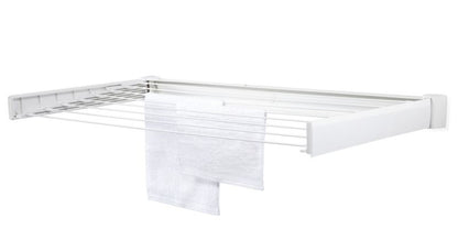 Vægmonteret Tørrestativ 8 Stænger 7,2 m Hvid 107,7 cm | 4006501833051