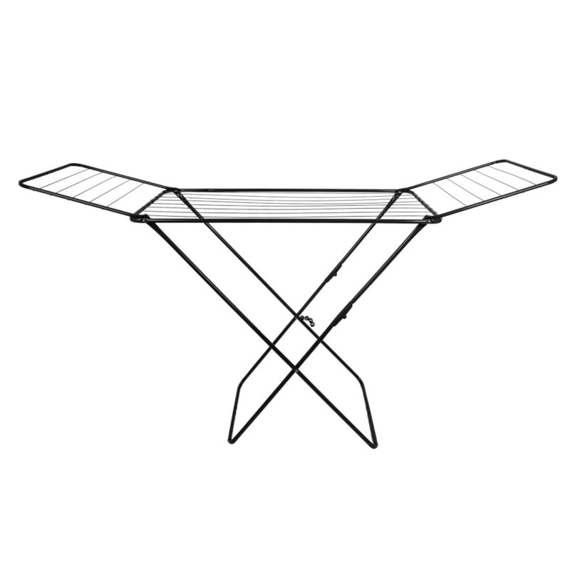 Tørrestativ Foldbart 182x55x102 cm Sort