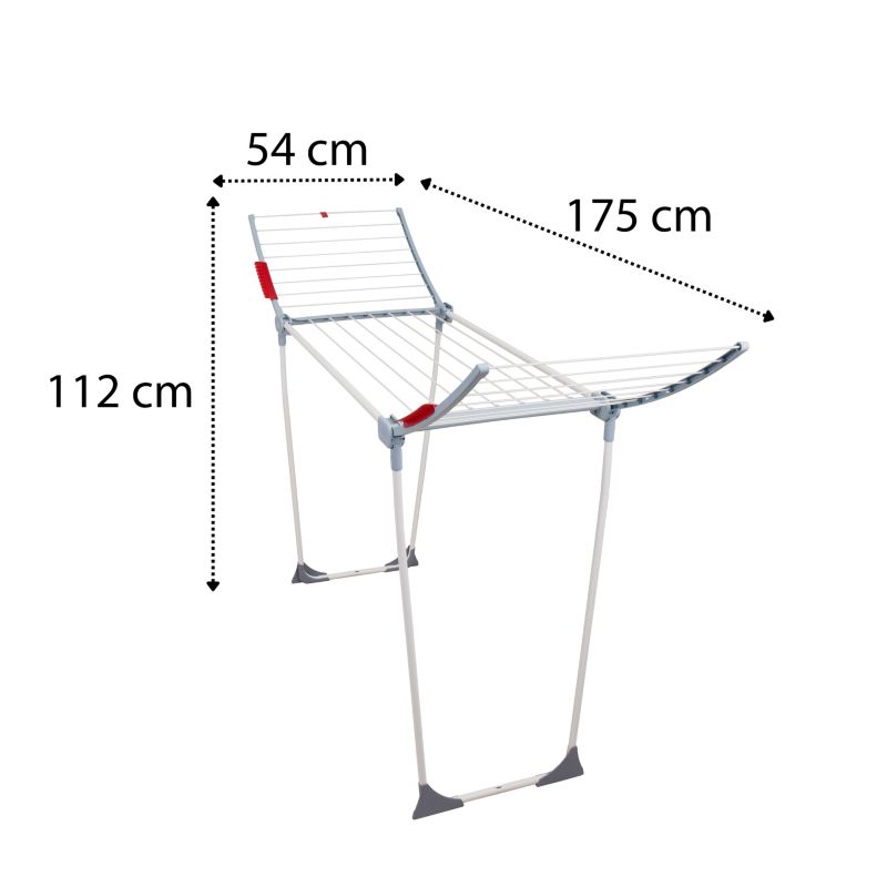 Sammenklappelig Tørrestativ Hvid 170 cm Bred 16 kg | 5901583509308