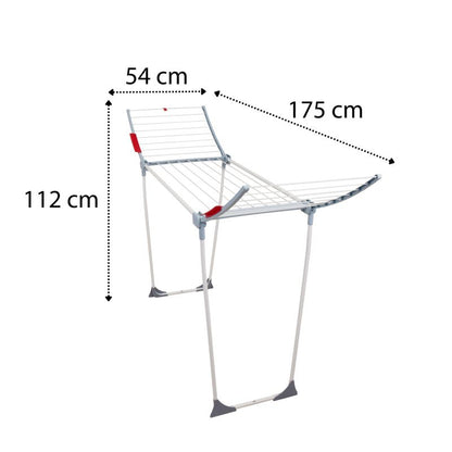 Sammenklappelig Tørrestativ Hvid 170 cm Bred 16 kg | 5901583509308
