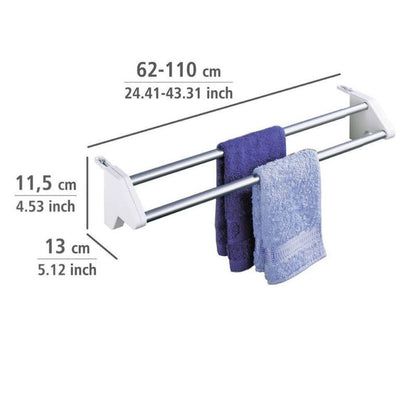 Radiator-tørrestativ Teleskopisk 62-110 cm Sølv | 4008838970454