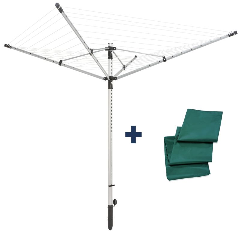 Suszarka ogrodowa Linolift 500 Aluminium Sølv/Sort 50 m