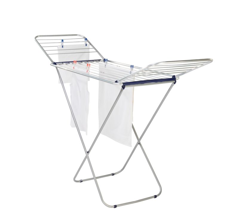 Stående tørrestativ Classic Siena 180 Easy 131 x 55 cm Hvid Blå Aluminium