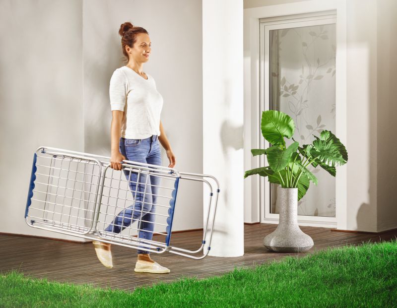 Stående tørrestativ Classic Siena 180 Easy 131 x 55 cm Hvid Blå Aluminium