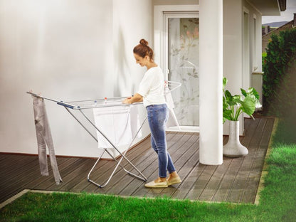 Stående tørrestativ Classic Siena 180 Easy 131 x 55 cm Hvid Blå Aluminium