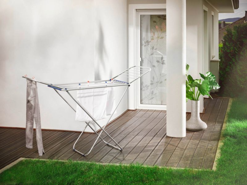 Stående tørrestativ Classic Siena 180 Easy 131 x 55 cm Hvid Blå Aluminium