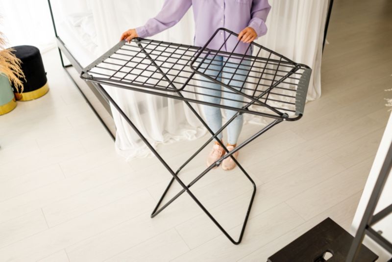 Stående tørrestativ 16 m 18 kg Sort 173,5 x 52,4 x 119 cm | 5901583508776