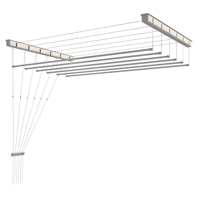 Lofttørrestativ 6 Stænger 52,3 x 130 cm Hvid | 5901549953190