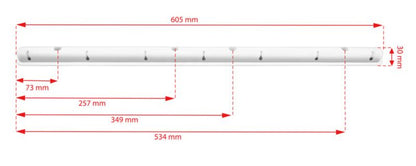 Lofttørrestativ 7 Stænger 160 cm Hvid