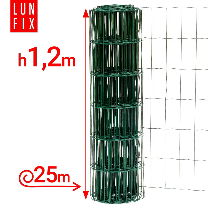 Svejset Hegnstråd 120 cm 25 m Grøn