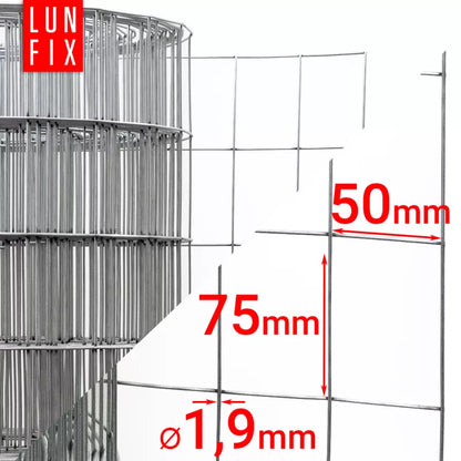 Svejset Hegnstråd 150 cm x 25 m Galvaniseret