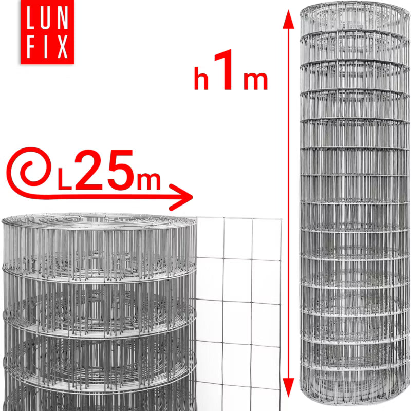 Svejset Trådhegn 100 cm Galvaniseret 25 m