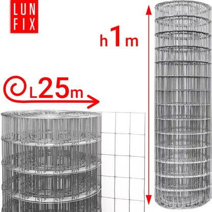 Svejset Trådhegn 100 cm Galvaniseret 25 m