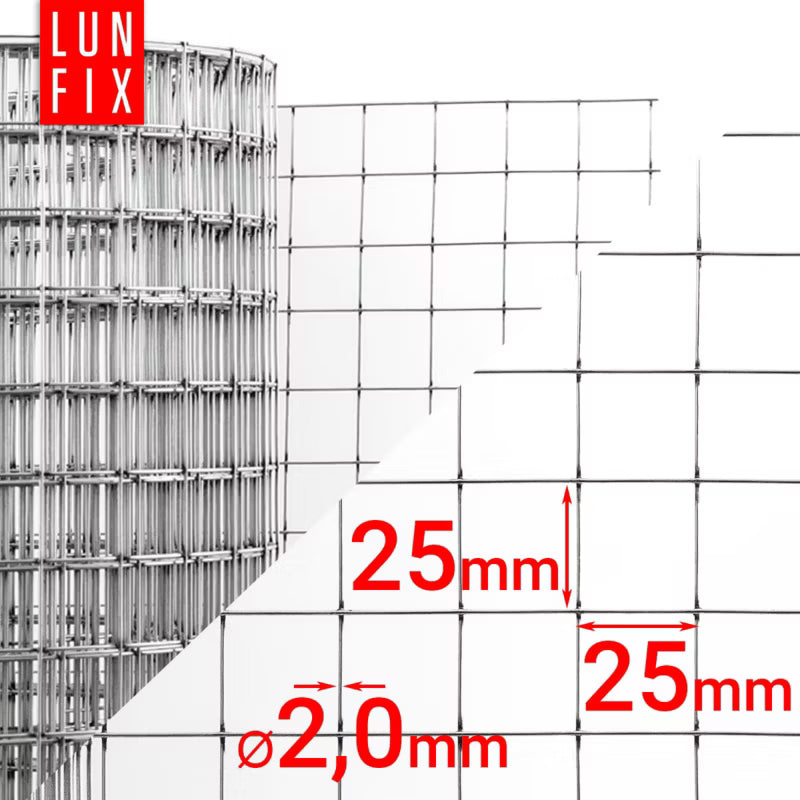 Svejset Trådhegn 100 cm x 25 m Varmgalvaniseret 25x25 mm