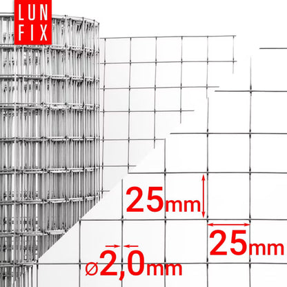 Svejset Trådhegn 100 cm x 25 m Varmgalvaniseret 25x25 mm