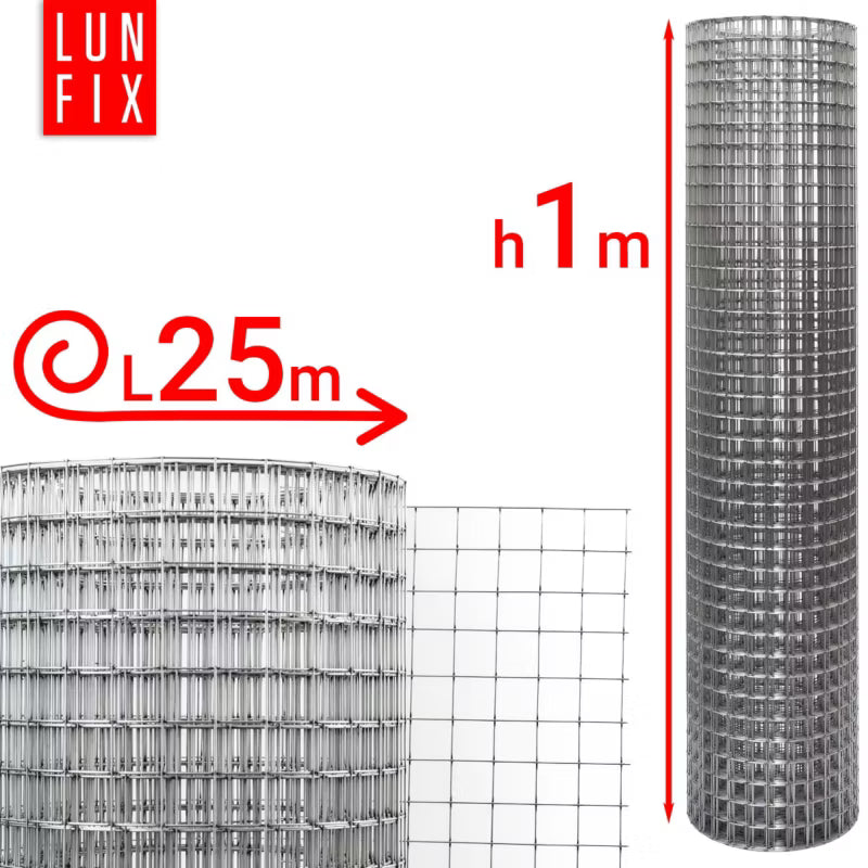 Svejset Trådnet 100 cm 25x25 mm Galvaniseret 25 m