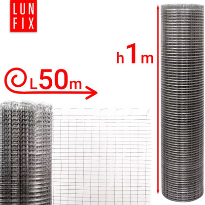 Svejset Trådnet 100 cm x 50 m Galvaniseret