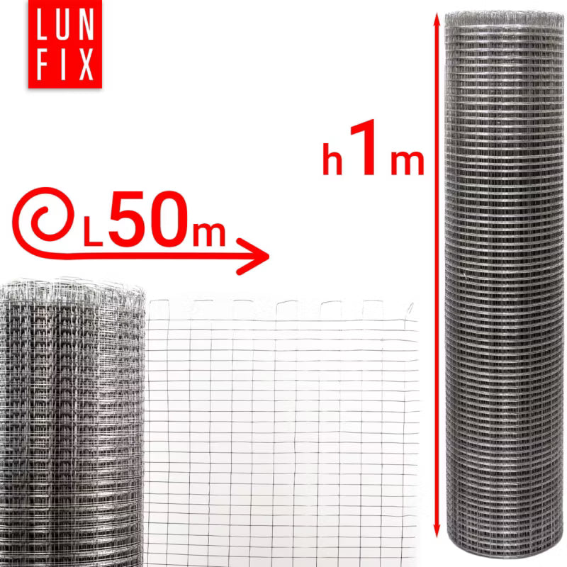Svejset Trådnet 100 cm x 50 m Galvaniseret