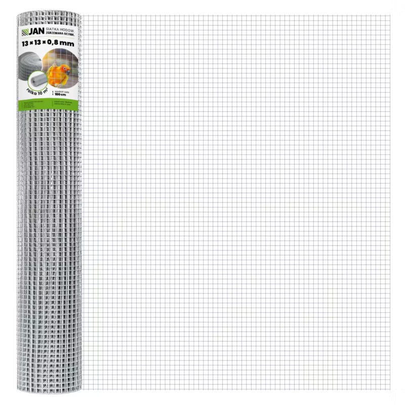 Svejset Trådnet 13x13 mm 1x10 m Galvaniseret