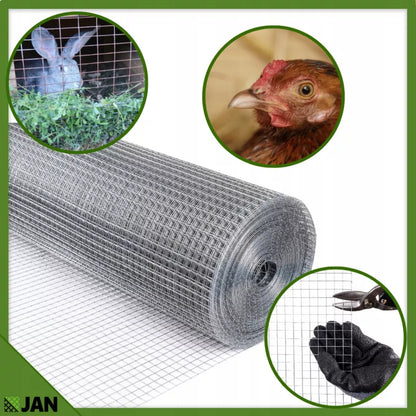 Svejset Trådnet 13x13 mm 1x25 m Galvaniseret Stål 25 m²