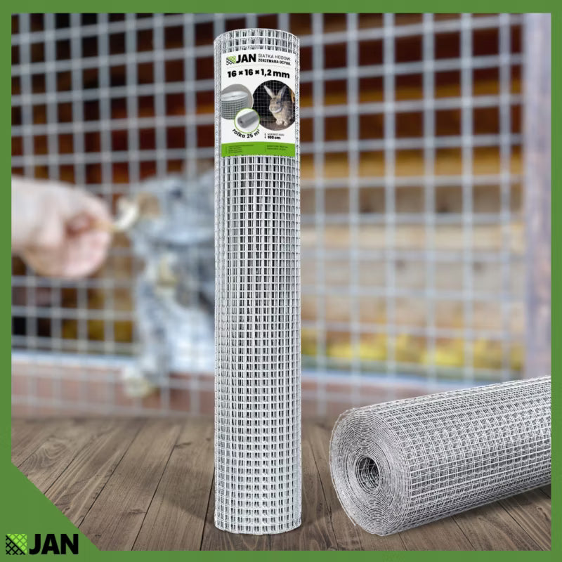 Svejset Trådnet 16x16 mm 1x25 m Galvaniseret