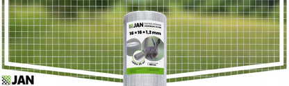 Svejset Trådnet 16x16 mm 1x25 m Galvaniseret