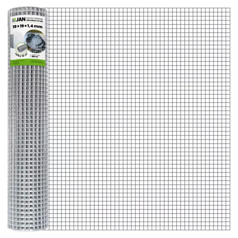 Svejset Trådnet 19x19x1,4 mm 1x10 m Galvaniseret