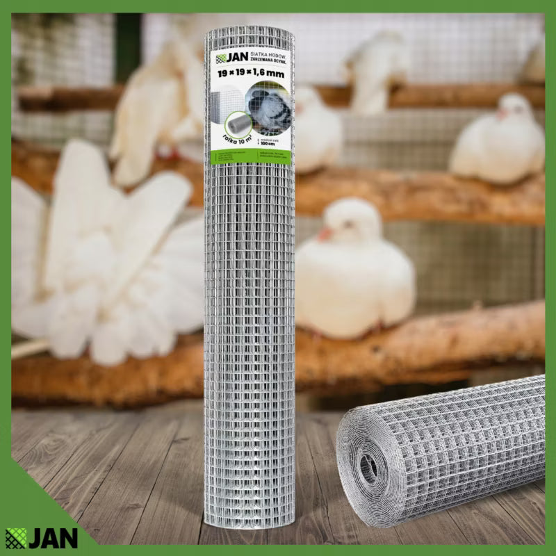 Svejset Trådnet 19x19 mm 1x10 m Galvaniseret