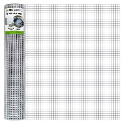 Svejset Trådnet 19x19x0,8 mm 1x25 m Galvaniseret