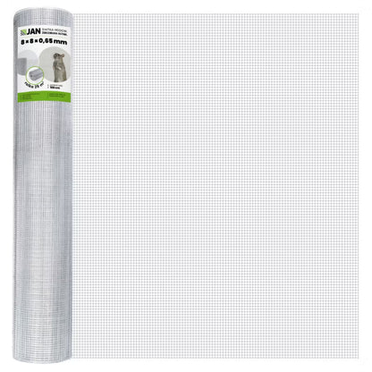 Svejset Trådnet 1x25 m 8x8 mm Galvaniseret Stål