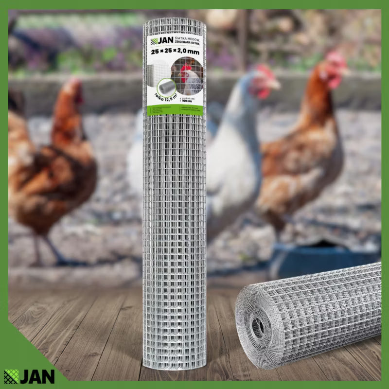 Svejset Trådnet 25x25x2 mm 1x10 m Galvaniseret