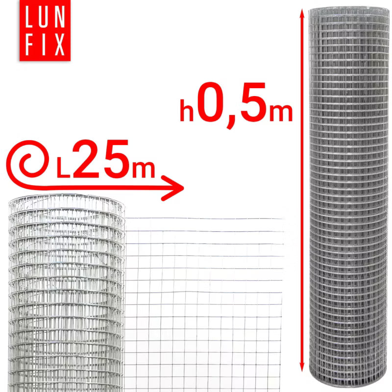 Svejset Trådnet 50 cm 19x19 mm Galvaniseret 25 m