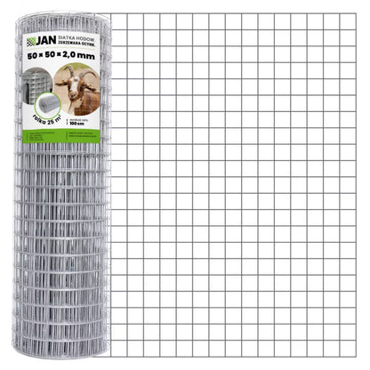 Svejset Trådnet 50x50 mm 1x25 m Galvaniseret Stål