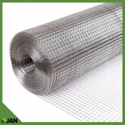 Svejset Trådnet Rustfrit Stål 304 8x8 mm 1x25 m Sølv