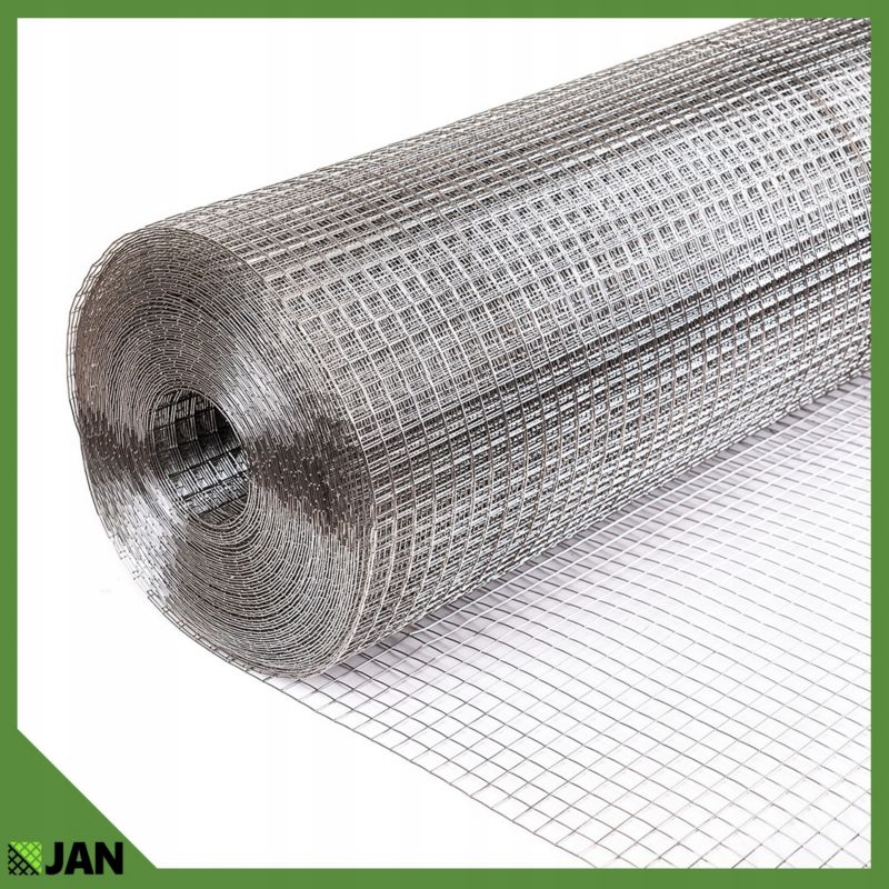 Svejset Trådnet Rustfrit Stål 304 8x8 mm 1x25 m Sølv