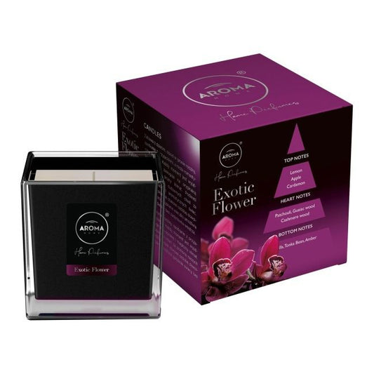 Aroma Home Black eksotisk blomst duftlys 155 g