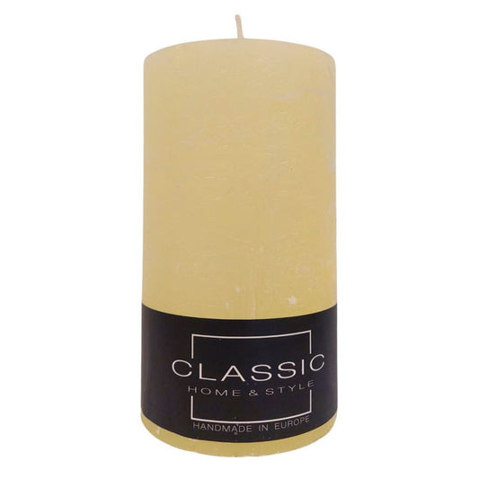 Rustik klassisk bloklys 70 x 120 mm i cremefarve