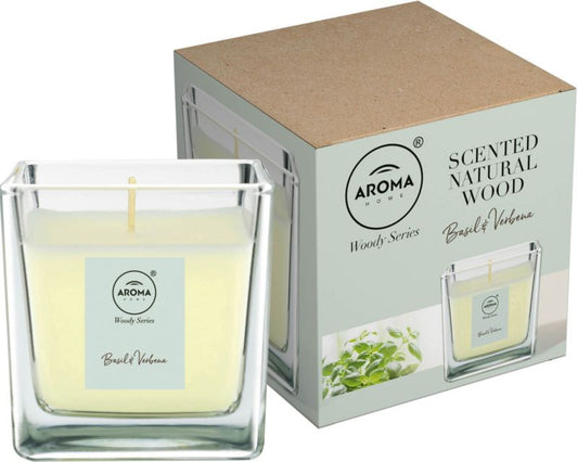 Duftlys Aroma Home Woody Series basilikum og verbena 155 g