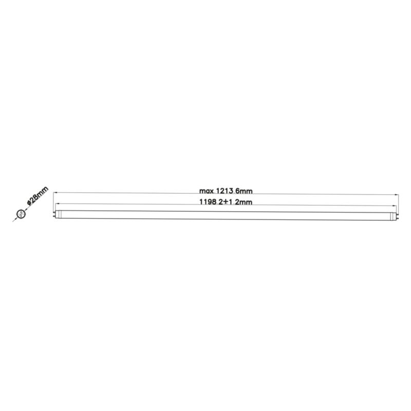 LED-rør Jacobsen T8 2600 lm 3000 K 120 cm