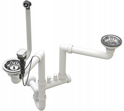 Automatisk Granitan dobbelkammer vægmonteret afløbssifon 1 stk.